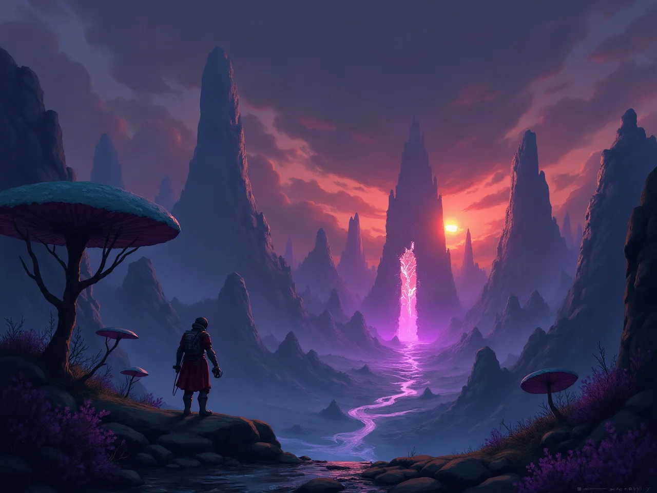 A parallel world landscape from The Braves - Isekai Survivor